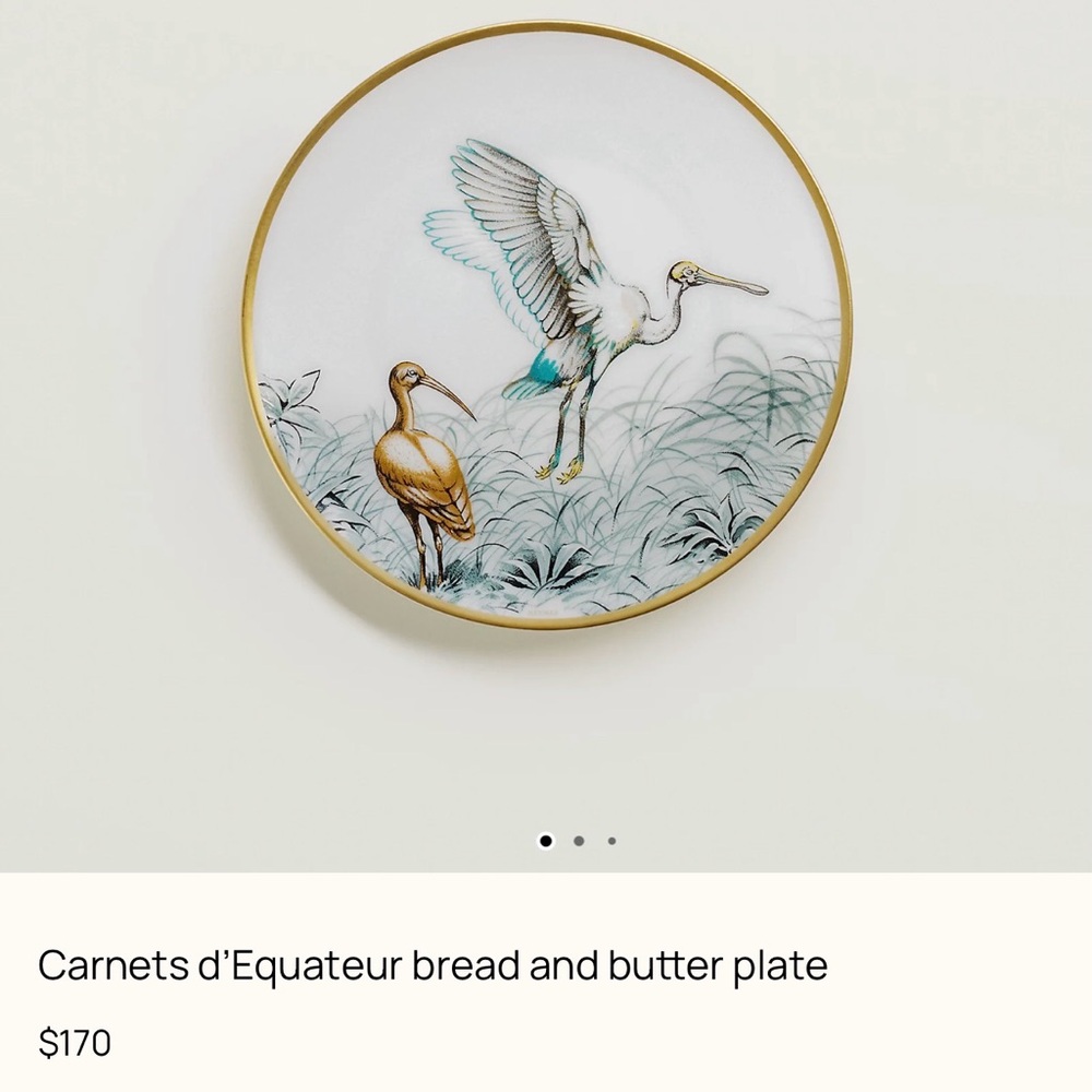 Hermes Carnets d’Equateur bread and butter plate